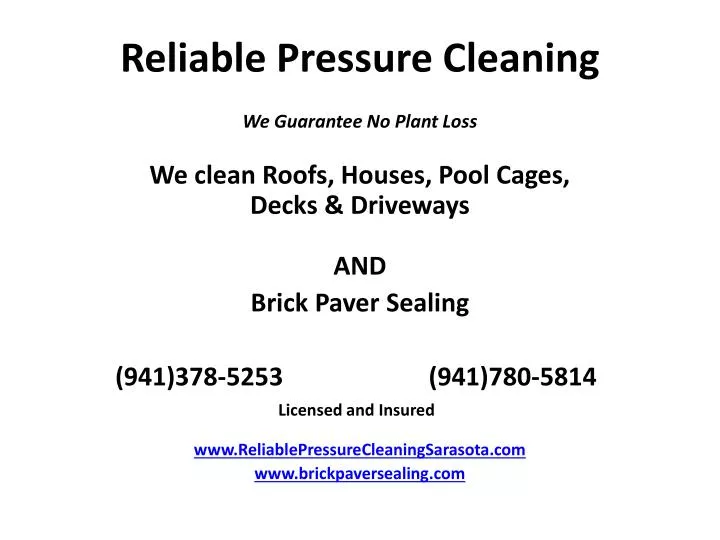 reliable pressure cleaning