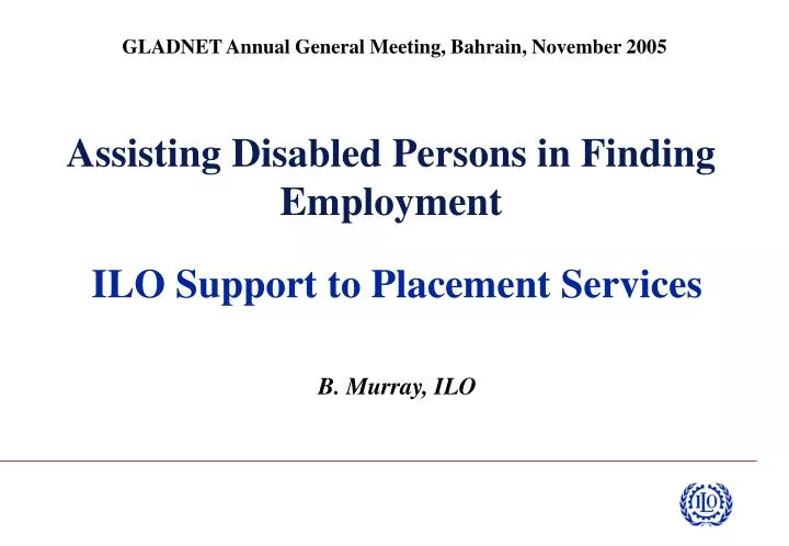 assisting disabled persons in finding employment