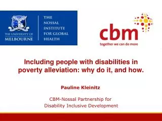 Including people with disabilities in poverty alleviation: why do it, and how.