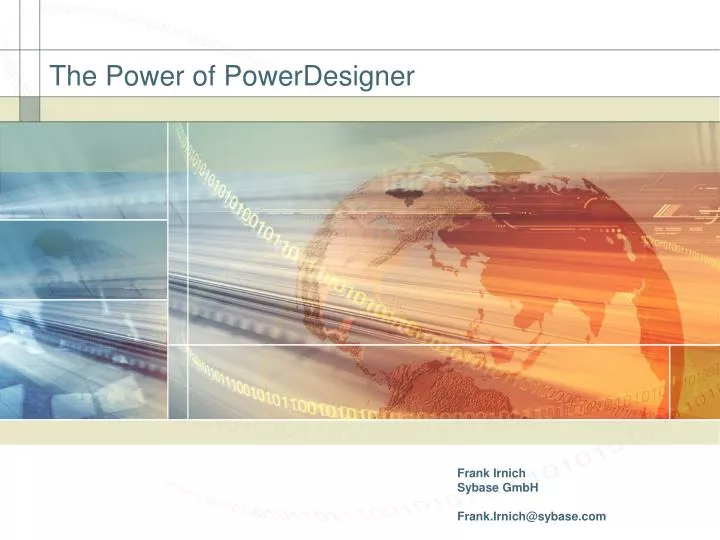 the power of powerdesigner