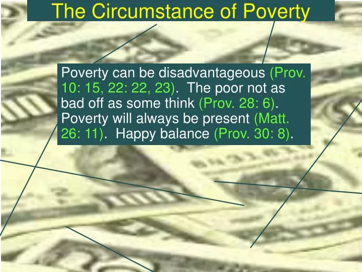 the circumstance of poverty