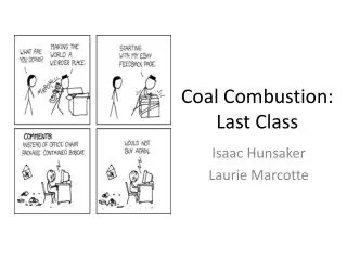 Coal Combustion: Last Class