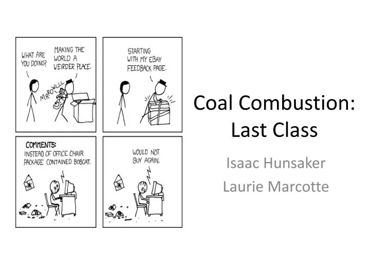 coal combustion last class