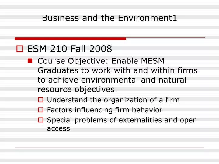 business and the environment1