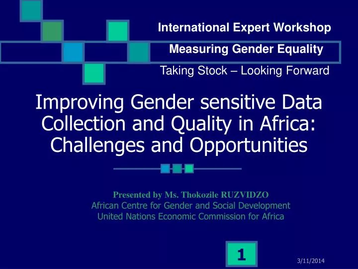 improving gender sensitive data collection and quality in africa challenges and opportunities