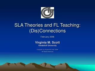 SLA Theories and FL Teaching: (Dis)Connections
