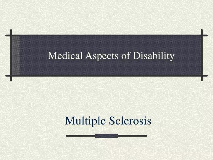 medical aspects of disability