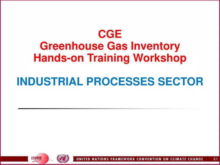 cge greenhouse gas inventory hands on training workshop industrial processes sector
