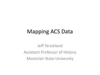 Mapping ACS Data