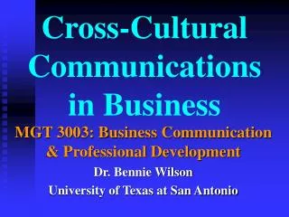 Cross-Cultural Communications in Business