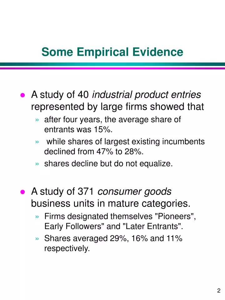 some empirical evidence