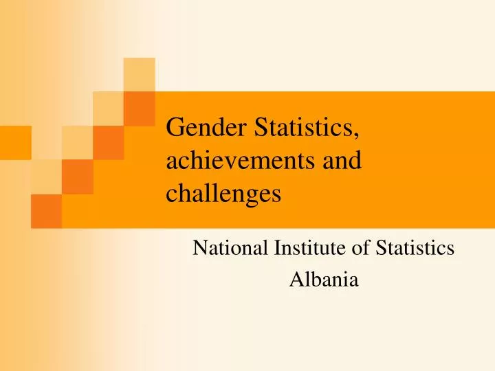 gender statistics achievements and challenges