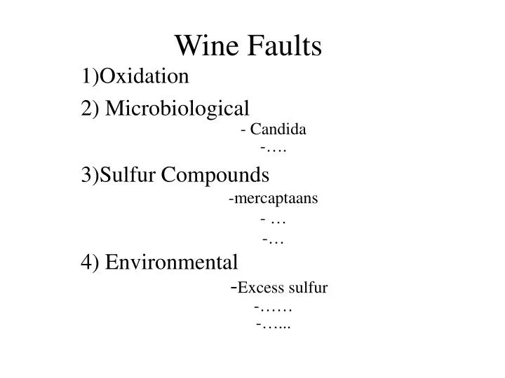 wine faults