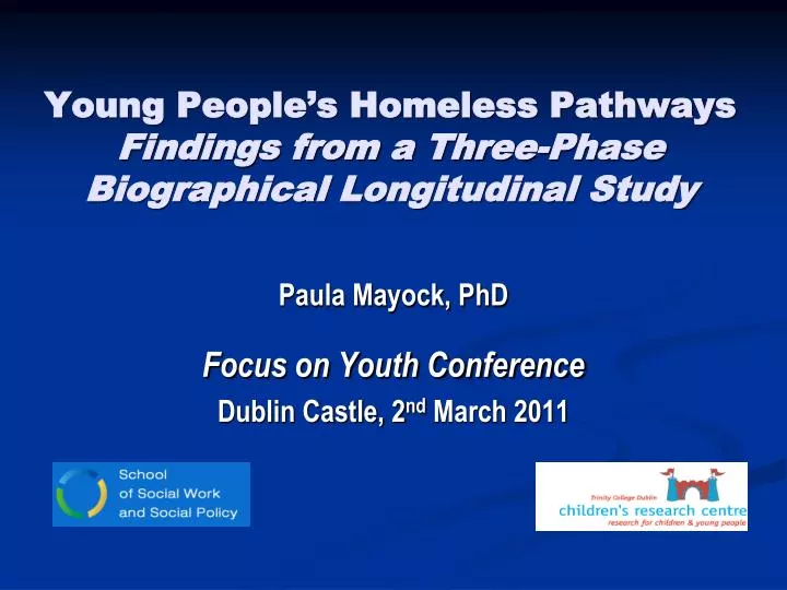 young people s homeless pathways findings from a three phase biographical longitudinal study