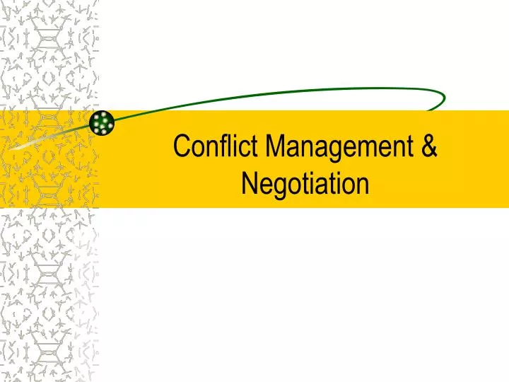 conflict management negotiation