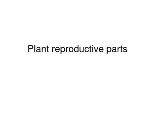Plant reproductive parts