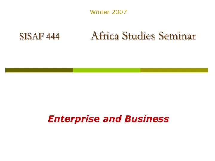 sisaf 444 africa studies seminar