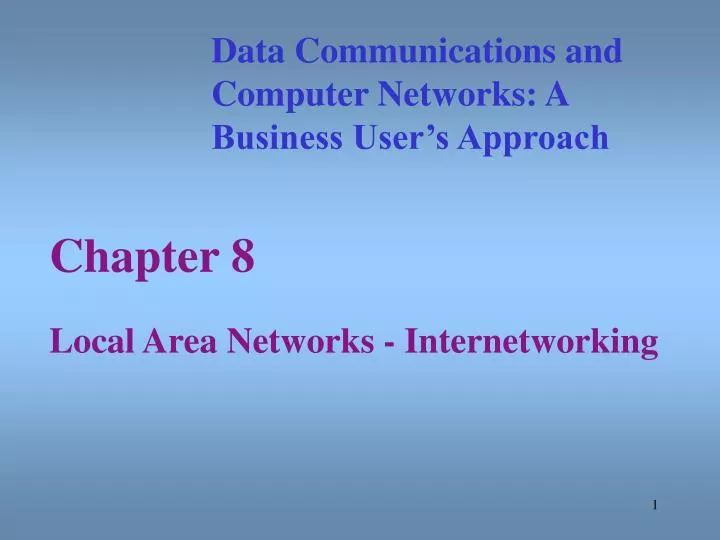 chapter 8 local area networks internetworking