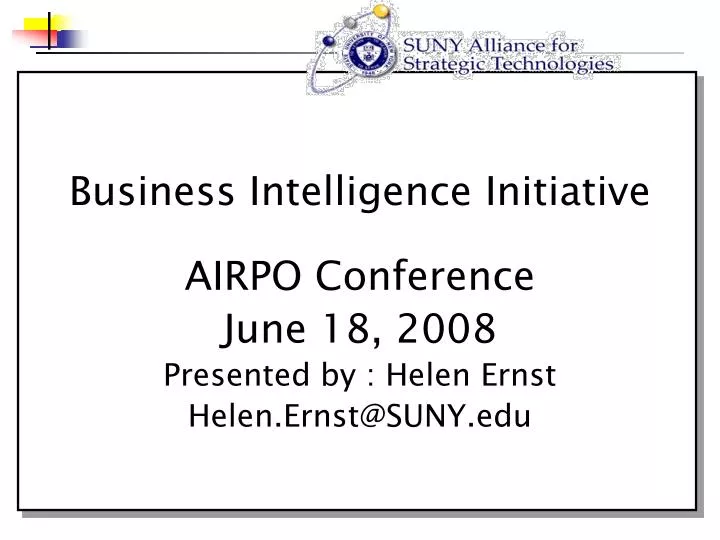 business intelligence initiative