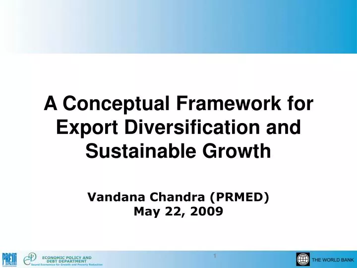 a conceptual framework for export diversification and sustainable growth