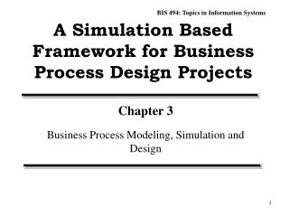 A Simulation Based Framework for Business Process Design Projects