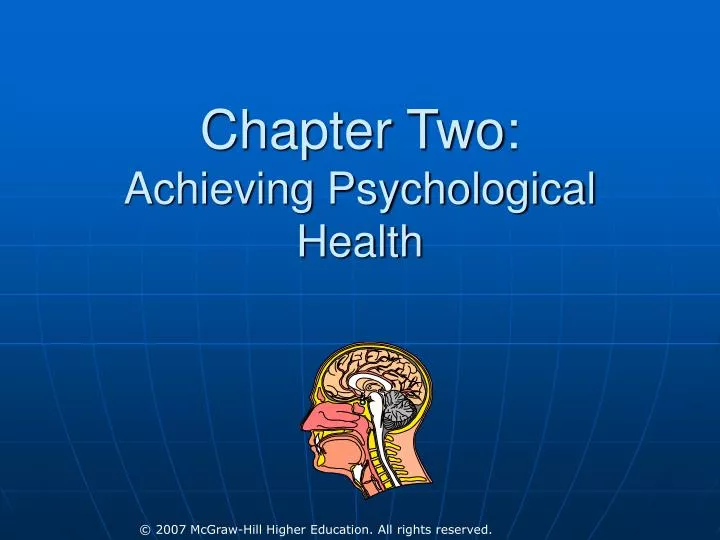 chapter two achieving psychological health