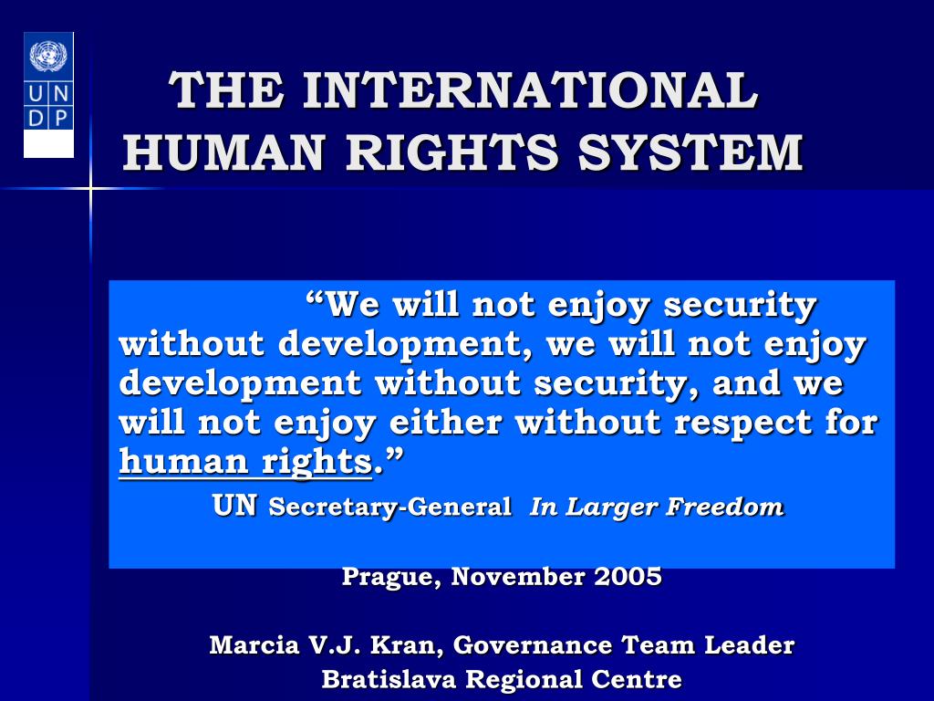 PPT - THE INTERNATIONAL HUMAN RIGHTS SYSTEM PowerPoint Presentation ...