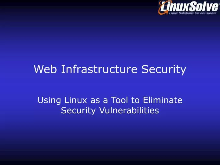 web infrastructure security
