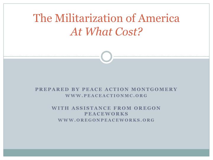 the militarization of america at what cost