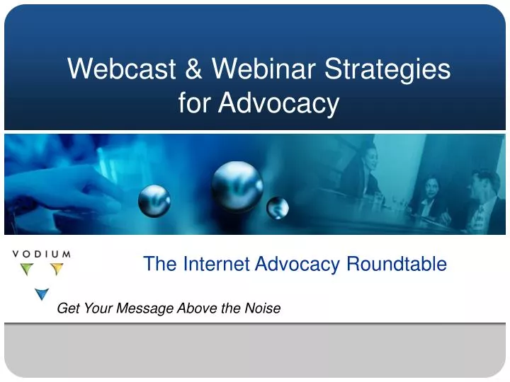 webcast webinar strategies for advocacy