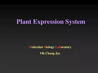 Plant Expression System