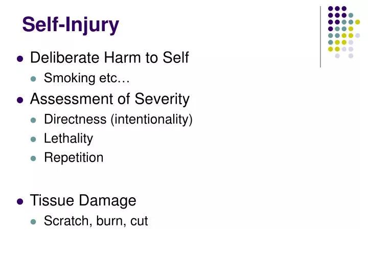 self injury