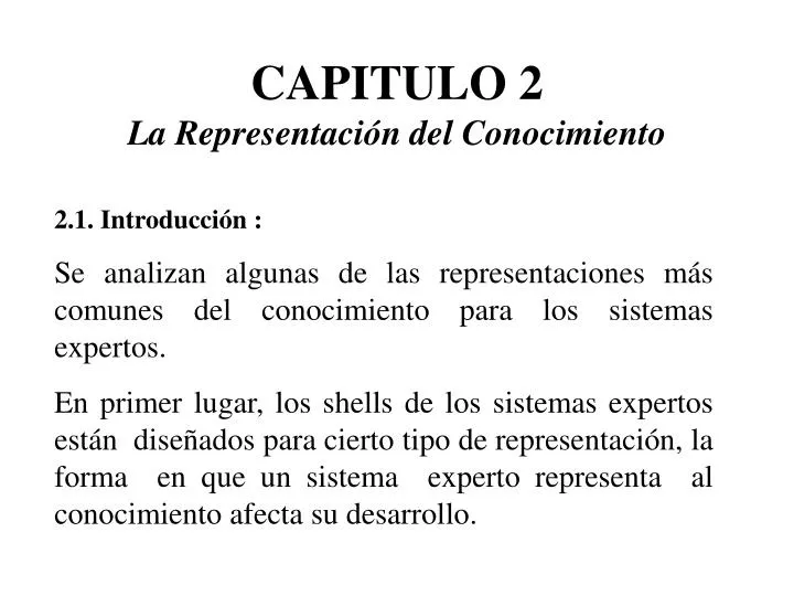 capitulo 2 la representaci n del conocimiento