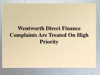 Wentworth Direct Finance