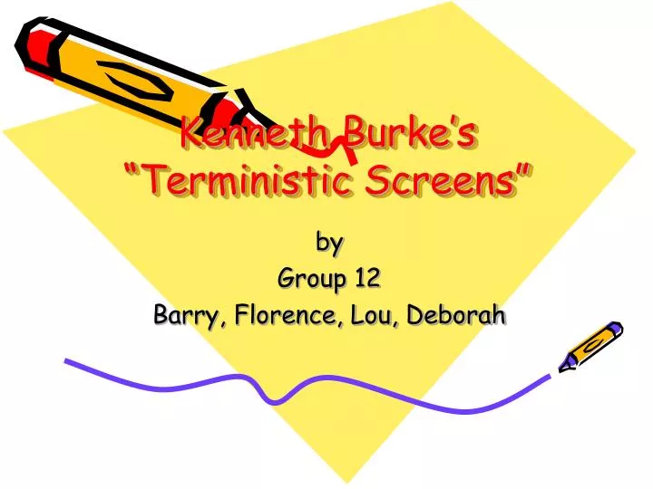 kenneth burke s terministic screens