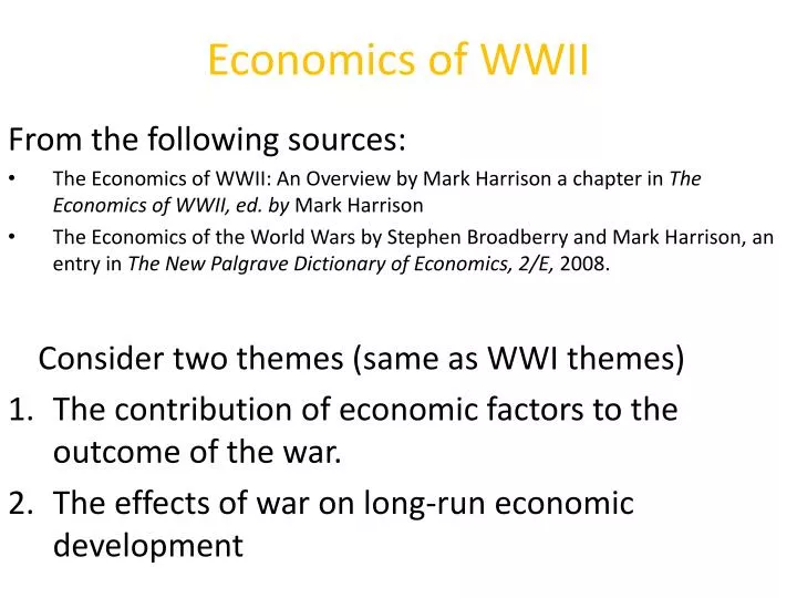 economics of wwii