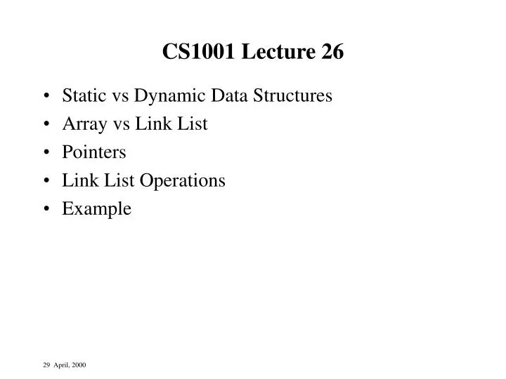 cs1001 lecture 26