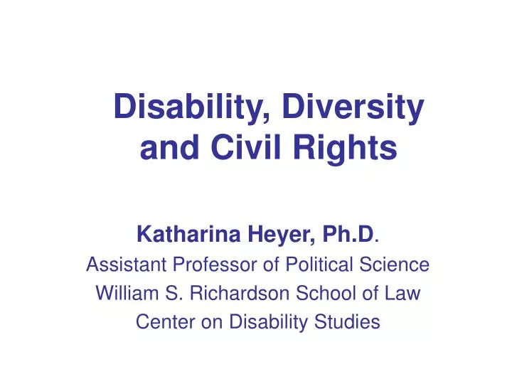 disability diversity and civil rights