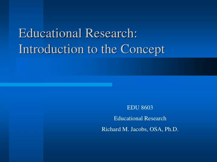 educational research introduction to the concept