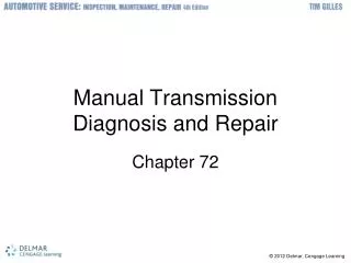 Manual Transmission Diagnosis and Repair