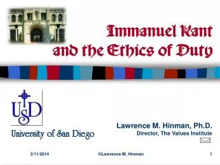 Immanuel Kant and the Ethics of Duty