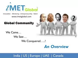 iMET Global community overview 2011-12