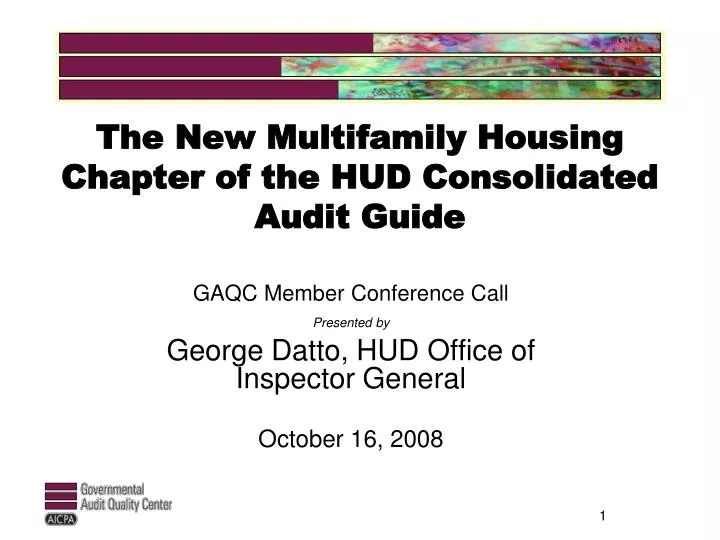the new multifamily housing chapter of the hud consolidated audit guide