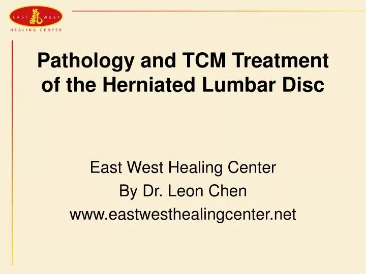 pathology and tcm treatment of the herniated lumbar disc