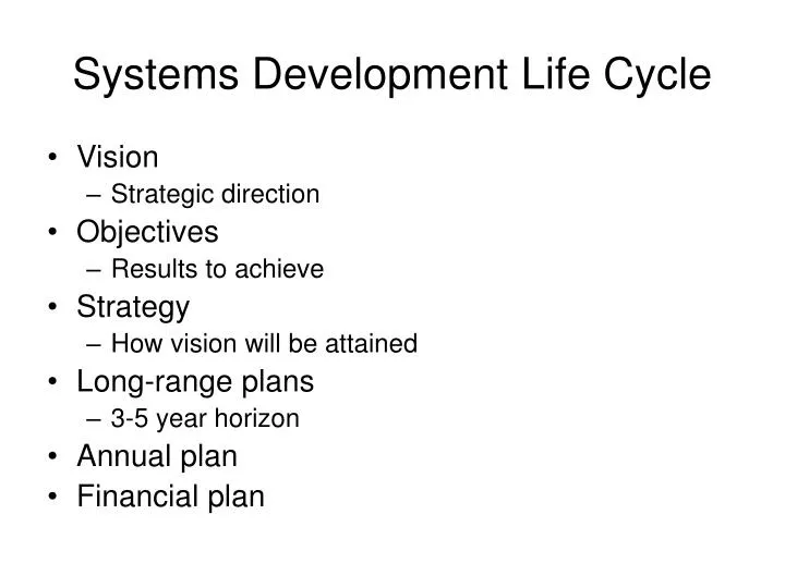 systems development life cycle