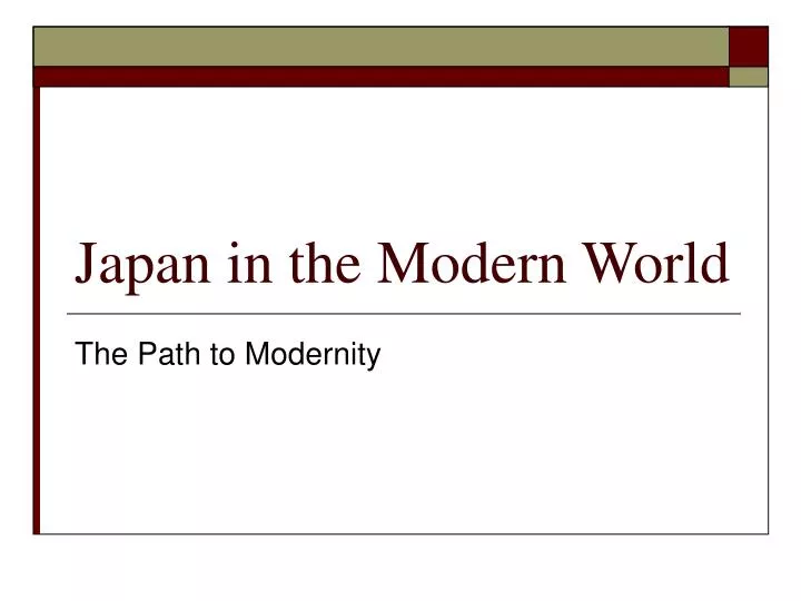 japan in the modern world