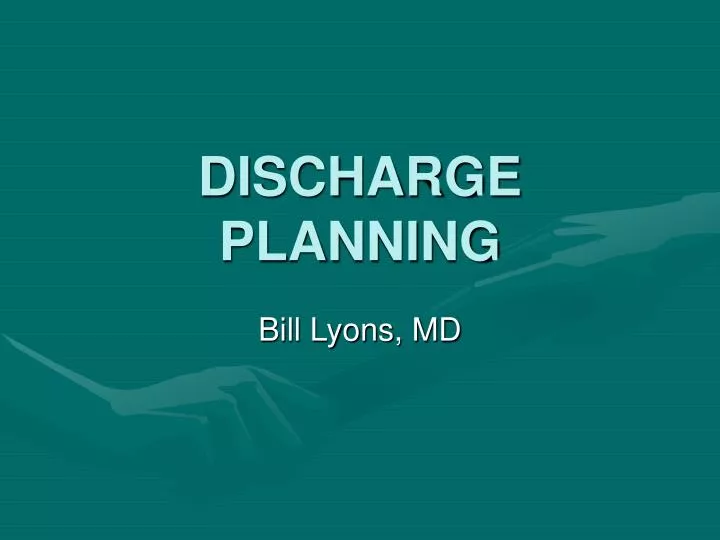 discharge planning