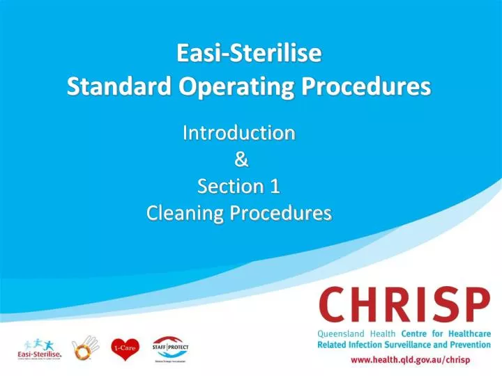 easi sterilise standard operating procedures