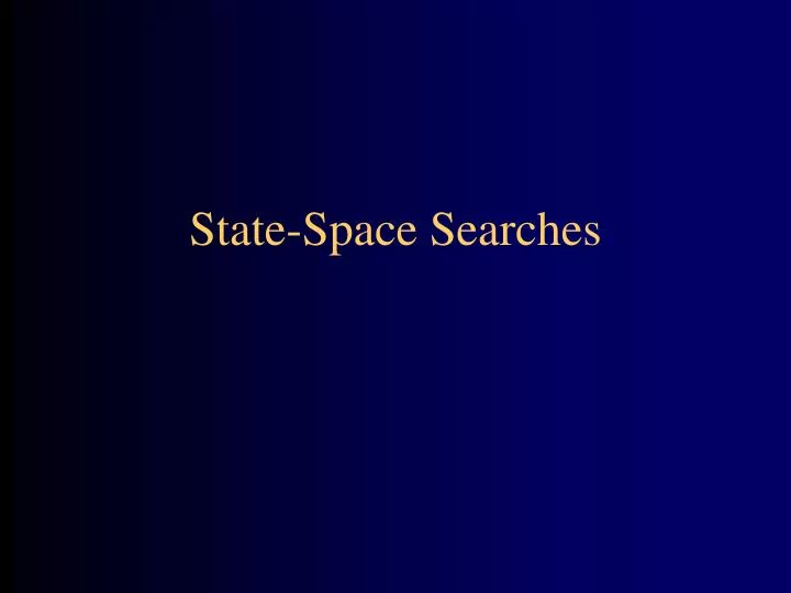 state space searches