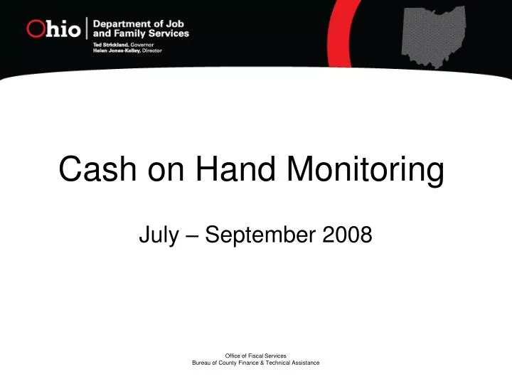 cash on hand monitoring